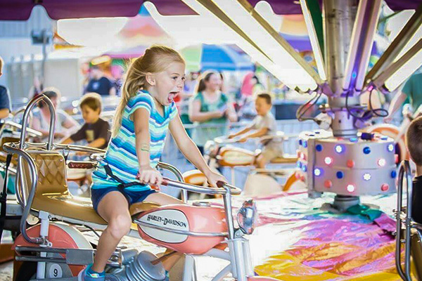 girl on merry-go-round