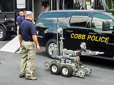 bomb squad with squad car