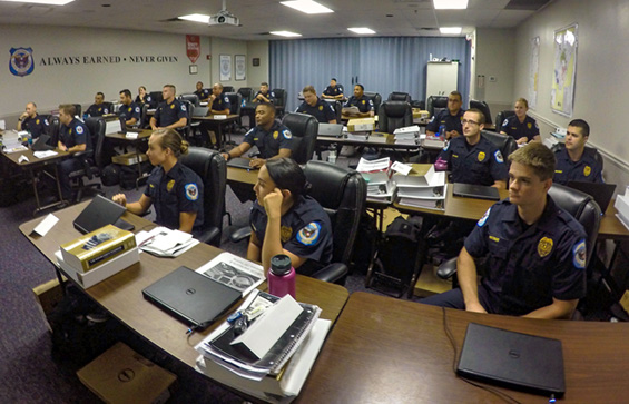 recruits in classroom